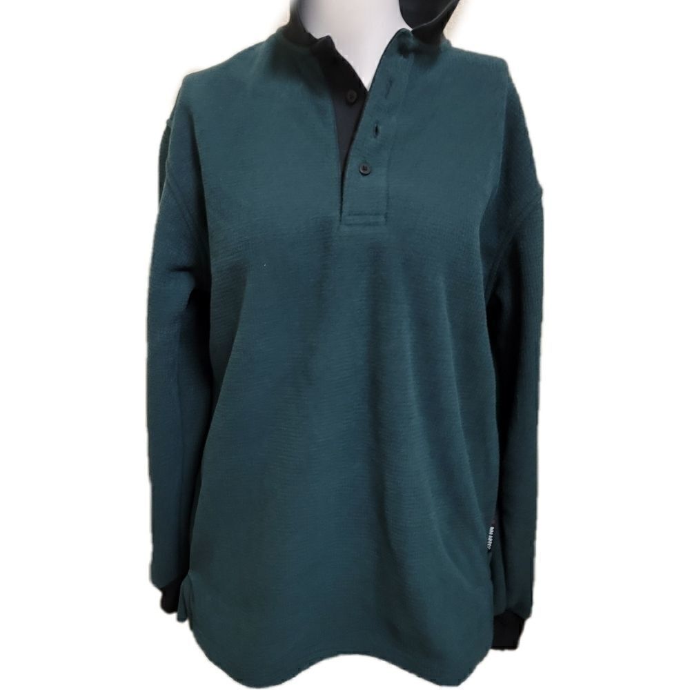 Mens 90's vintage emerald collared polar sweatshir